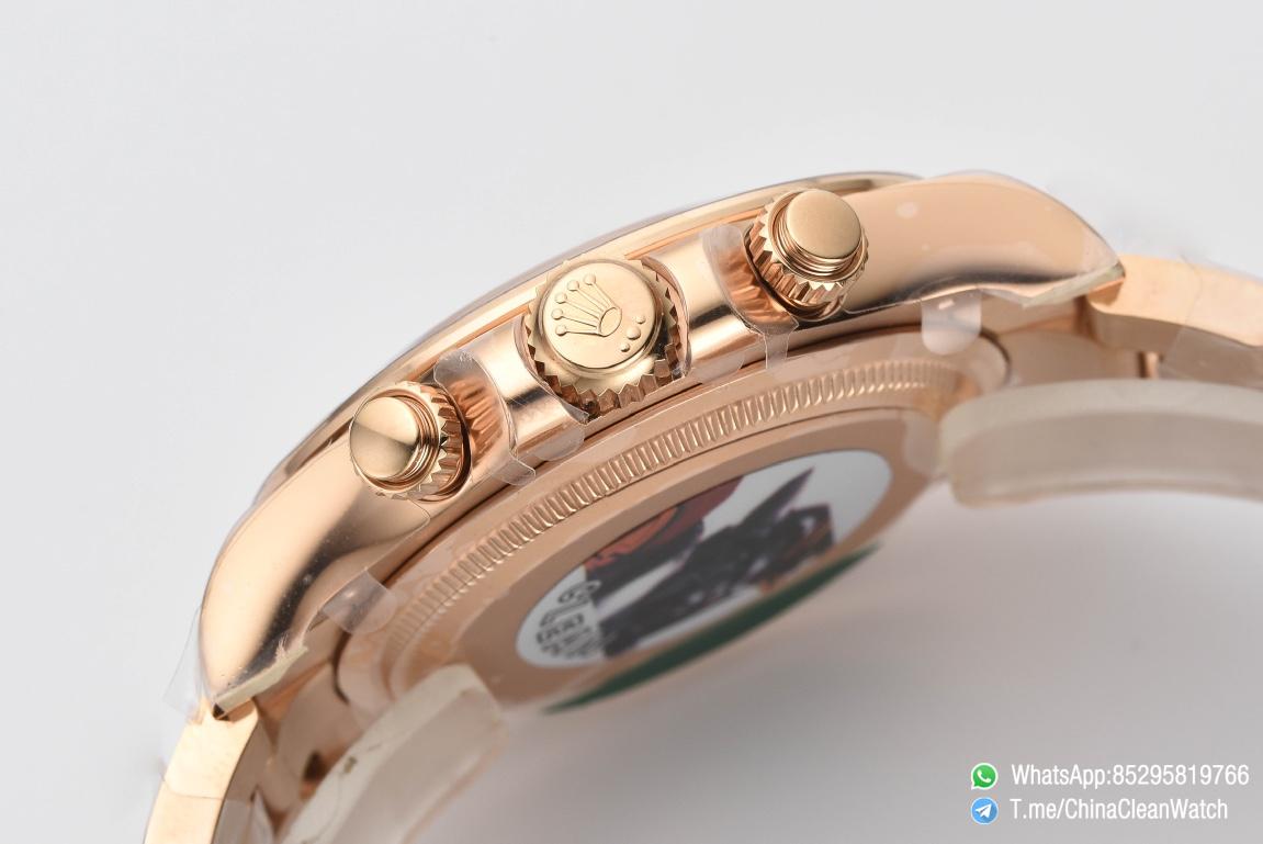 Clean Factory Daytona 126505 Rose Gold Case Bracelet Bright Black and Sundust Set with Diamonds Dial SH4131 Movement 06 Clean Factory Daytona 126505 Rose Gold Case Bracelet Bright Black and Sundust Set with Diamonds Dial SH4131 Movement 06
