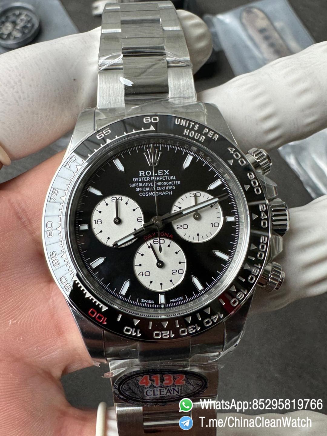 Clean Factory Watch Daytona Le Mans 126529 Black Dial White Chronograph Sub Dial Luminos Hous Markers SuperClone 4132 Movement 00 Clean Factory Watch Daytona Le Mans 126529 Black Dial White Chronograph Sub Dial Luminos Hous Markers SuperClone 4132 Movement 00