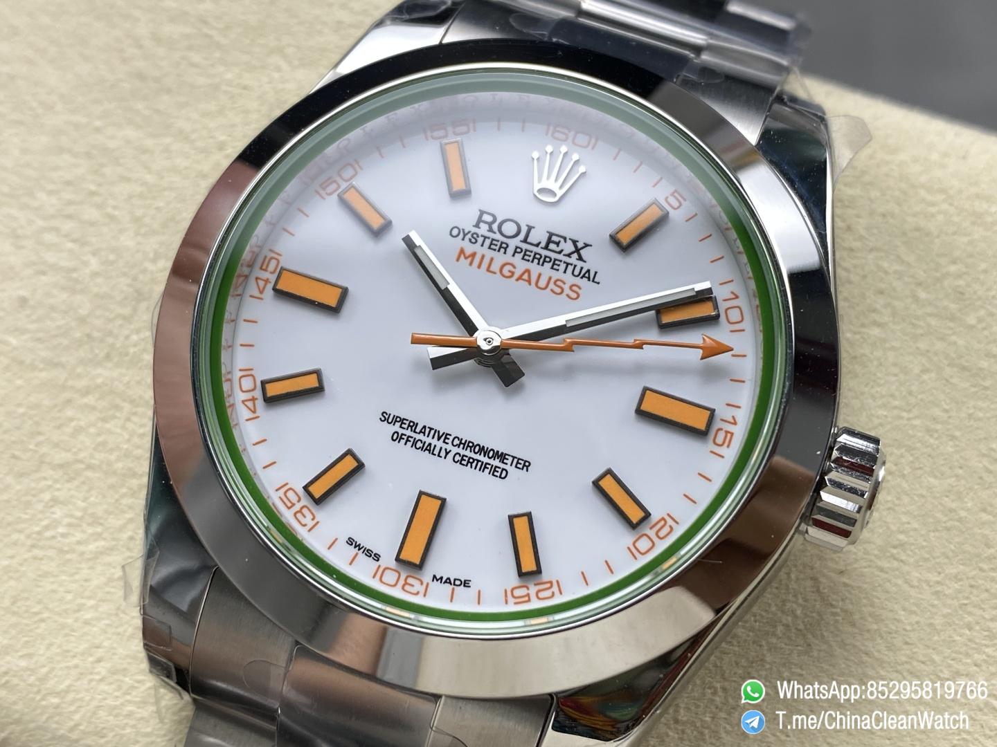Clean Factory Watches Authorized Store C Factory Rolex Milgauss 40mm White Dial Orange Index and Lightning Second Hand Super Clone 3131 Carlibre 05 Clean Factory Watches Authorized Store C Factory Rolex Milgauss 40mm White Dial Orange Index and Lightning Second Hand Super Clone 3131 Carlibre 05